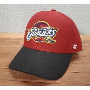 Cleveland Cavaliers Hat Adult Red Black Strap Back Cap '47 NBA Basketball Cavs